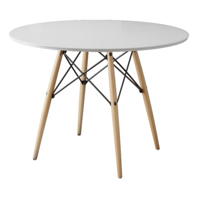 Mesa Eiffel Wood Tampo De Madeira 110cm Branco - New Green