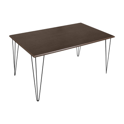 MESA ELEN TAMPO RETANGULAR 150 X 90 CM DE MADEIRA AMÊNDOA NEW GREEN
