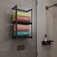 Toalheiro Para Banheiro Estilo Industrial Sahy - Preto (100)