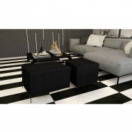 Conjunto Puff Barcelona E Puff Sevilha Preto/Preto(100)