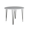 Mesa Com 4 Cadeiras Katrina Preta Elen Hairpin 110cm Jantar Branca Com Ferro Preto
